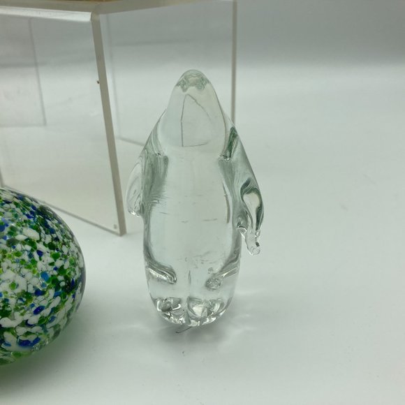 Lot of 6 Vintage Art Glass Paperweights-Fenton-Murano Style-Recycled Glass - Picture 3 of 8